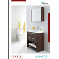 Cheap Price Bathroom Vanity Dark Walnut Melamine Coated Mdf Door and Carcass with Mirror Wall Cabinet